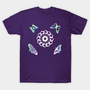 Colourful butterflies around a flower T-Shirt